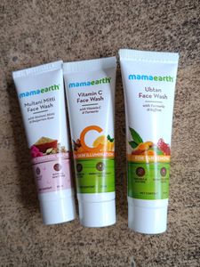 Mama Earth Face Wash Combo Of 3 Sealed Pack