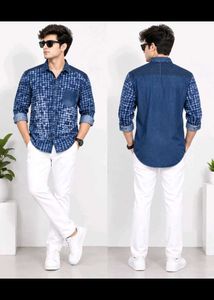 Blue Checkered Long Sleeve Shirt