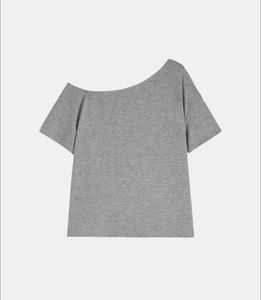 Cute Grey Off-Shoulder Top