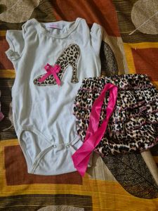 Baby Girl Rainbow Romper &amp; Headband Set