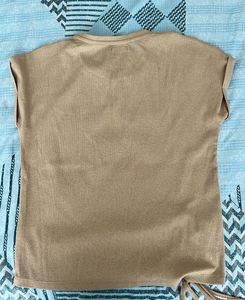 Shimmer top with tie detail