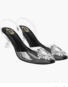 Sparkling Crystal Slingback Heels