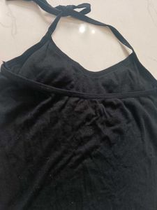 Sleek Black Halter Neck Camisole