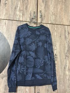 Men's Blue Tropical Print Sweatshirt