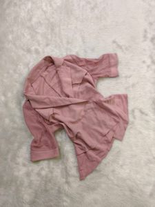 Pink Blazer Dress with Asymmetrical Skirt