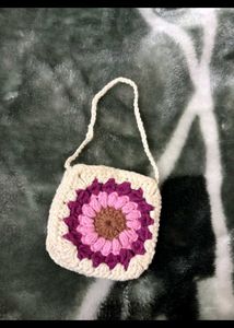 Handmade Crochet Granny Square earpods pouch