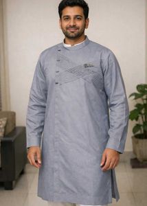 Men's Grey Kurta