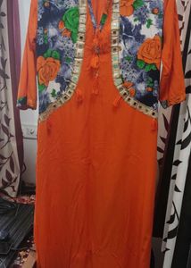 Kurti With Real Mirror Work