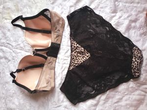 Lace &amp; Leopard Lingerie Set