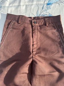Brown Corduroy Flared Pants