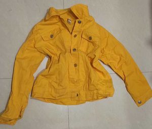 Vibrant Yellow Denim Jacket