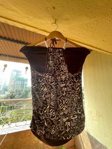 Women’s Brown Top With Tie Ups