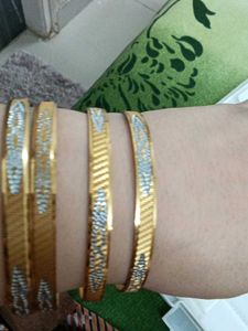 Gold Plated Bangles - Set of 4