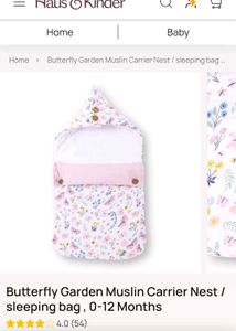 Baby Cocoon Swaddle with Butterfly Print
