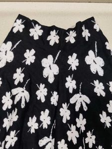 Floral Print A-Line Skirt