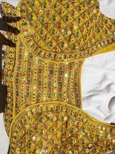 Vibrant mustard Yellow Lehenga set