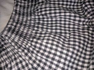 Off-Shoulder Gingham Check Top