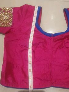 Hot Pink Kundan Work 36 Bust Blouse