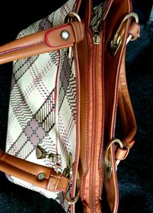 Charming Plaid Heart Handbag