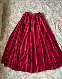Flowy Red Maxi Skirt