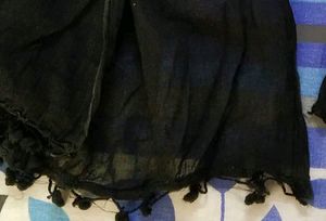 Black Tasseled Dupatta