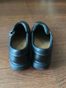 Clarks Black Leather Zip Shoes