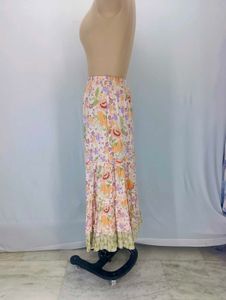 Boho Floral Print Maxi Skirt