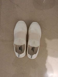 HRX White Slip-On Sneakers