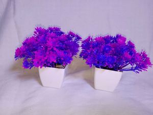 Set of 2 Purple Artificial Plants