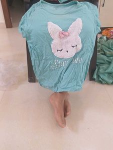 Cute Bunny Graphic T-Shirt with pant
