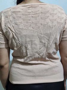 Peach Knit Top