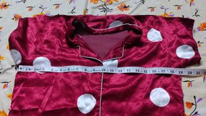 Satin Polka Dot nightsuit