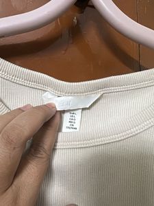 H&amp;M Ribbed Cropped Tank Top