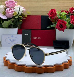 PRADA Aviator Sunglasses Gold Frame