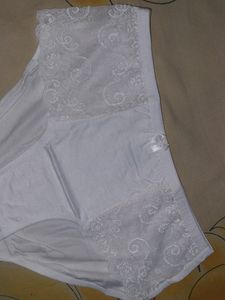 White Lace Trim Panties