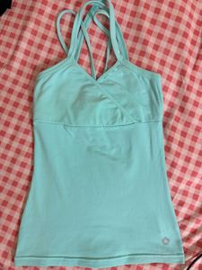Light Blue Criss-Cross Tank Top