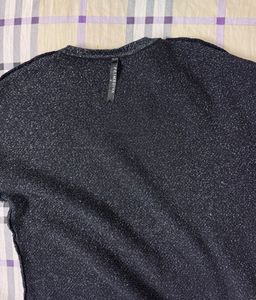 Sparkly Black Knit Top