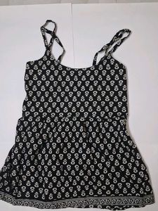 Cute Black & White Print Cami Top
