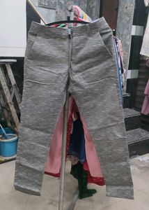 Grey Patterned Trousers