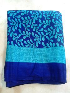Blend Creep Saree Without Blouse