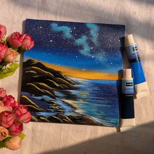 Mini Handmade Night Sky Acrylic Painting