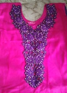 New Fancy Net Anarkali  Long Kurti Dress