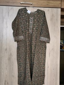 Cotton Kurti With Gota Patti Work