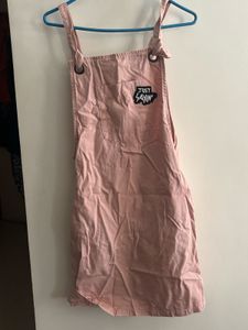 Pink Overall Dress