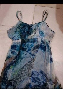 Blue Floral Print Gown 💕