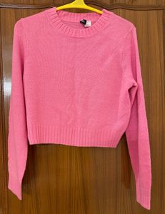 Pink Cropped Sweater