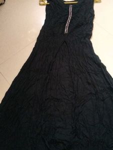 Elegant Black Kurta Set with Embellishments Navrat