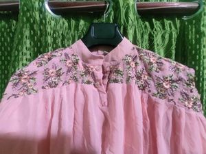 Elegant Pink Ethnic Gown