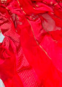 Elegant Red Designer Saree