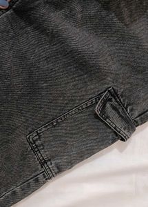 Grey Wash Cargo Jeans